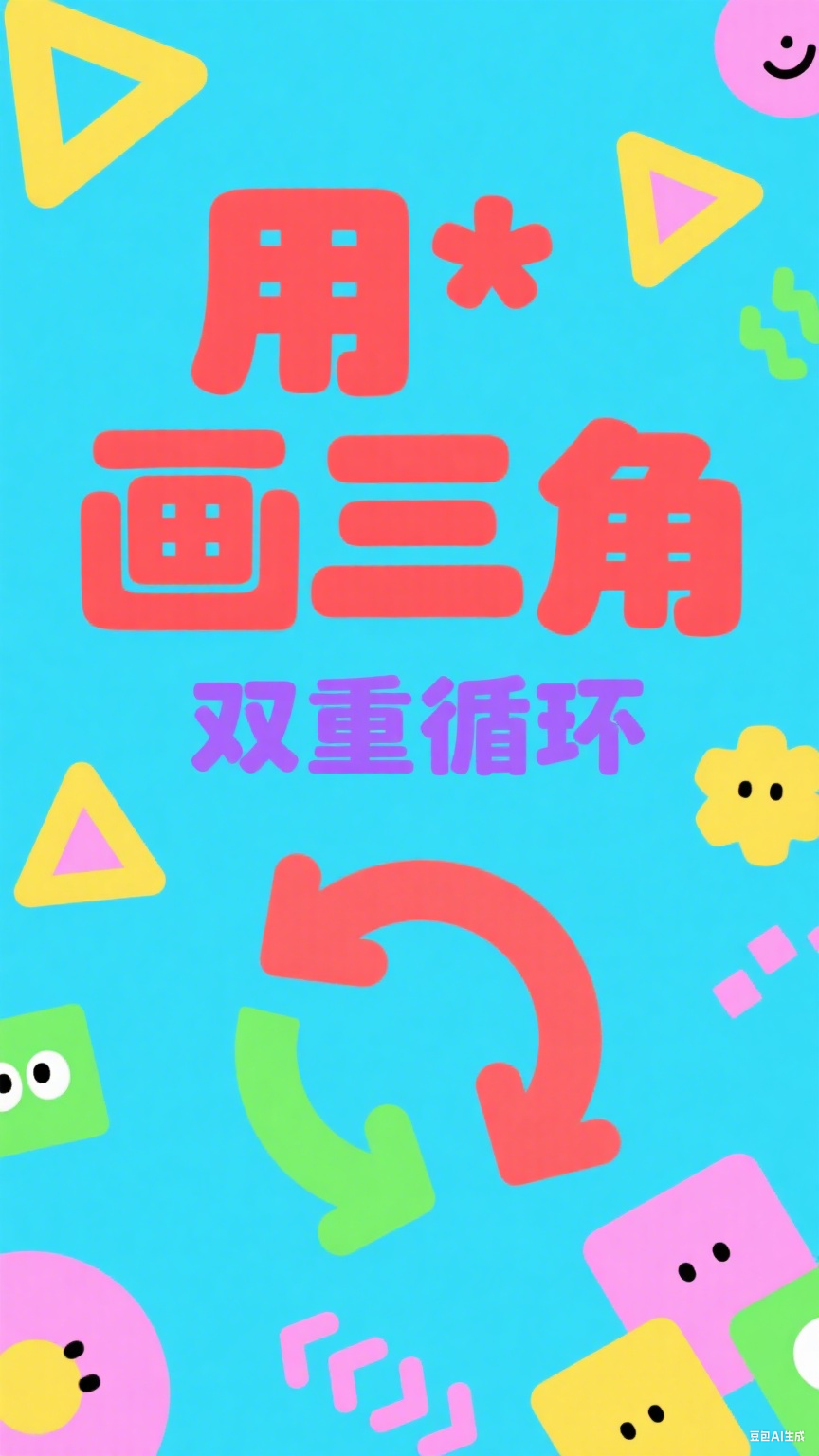 用*画三角(双重循环)