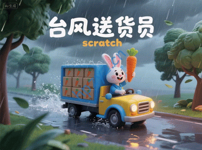 Scratch案例 台风送货员